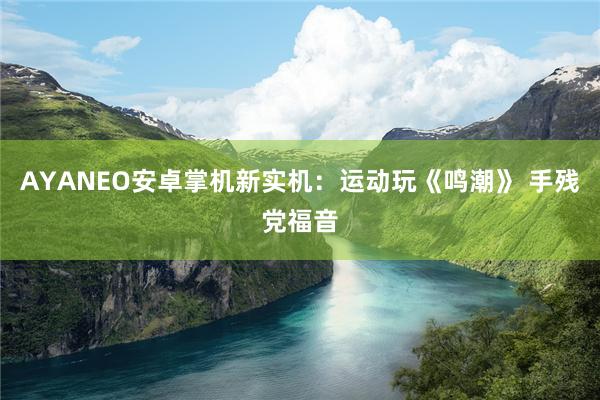AYANEO安卓掌机新实机：运动玩《鸣潮》 手残党福音