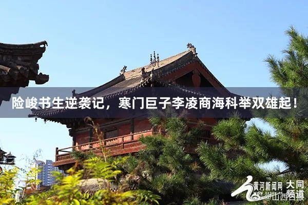 险峻书生逆袭记，寒门巨子李凌商海科举双雄起！