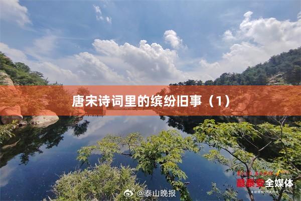 唐宋诗词里的缤纷旧事（1）