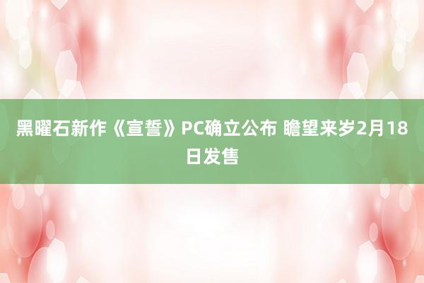 黑曜石新作《宣誓》PC确立公布 瞻望来岁2月18日发售