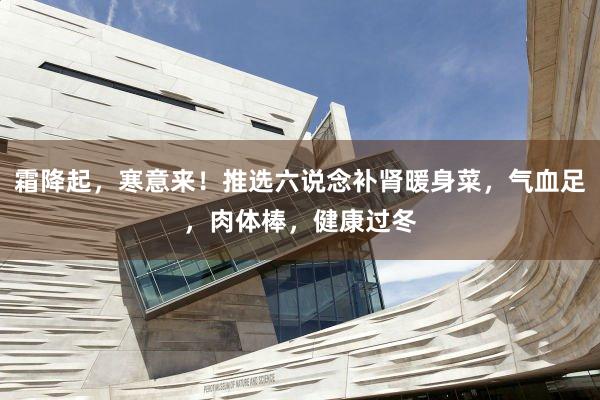 霜降起，寒意来！推选六说念补肾暖身菜，气血足，肉体棒，健康过